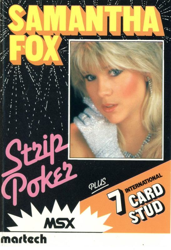 Samantha Fox Strip Poker box art for MSX
